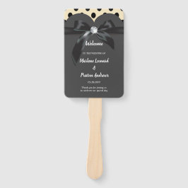 Leque Programa Elegante moderno de Casamento de Fita Chi