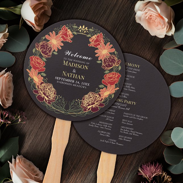Leque Programa Fantasy Encantado de Casamento Floral (Criador carregado)