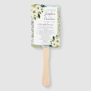 Leque Programa floral da cerimónia de casamento do tema