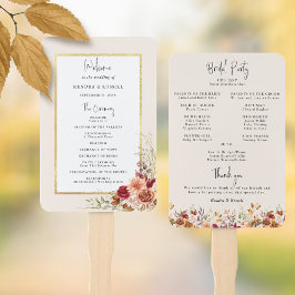 Leque Programa Floral Gilded Fall Terracotta