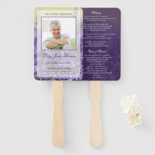 Leque Programa Funeral de lavanda no Loving Memory
