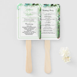 Leque Programa Greenery & Floral Botanical Weding Mãos F