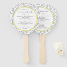 Leque Programa Íris Amarelo e Casamento tema damasco Cin