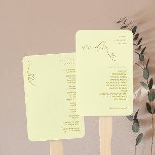 Leque Programa Modern Colorblock Wedding Amarelo-Mante