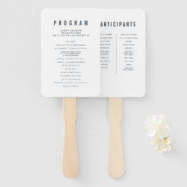 Leque Programa Moderno + Minimalista de Casamento de Tip