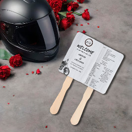 Leque Programa Moderno Simples de Casamento de Aventura 