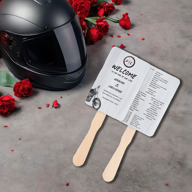 Leque Programa Moderno Simples de Casamento de Aventura  (Criador carregado)