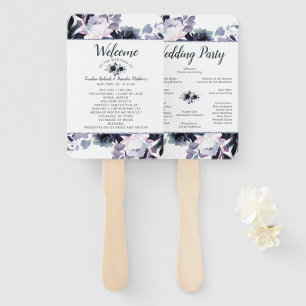 Leque Programa Nocturnal de Cerimônia de Casamento de Ma