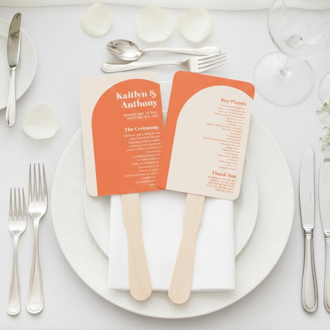 Leque Programa Nostalgic Charm Retro Wedding (Criador carregado)