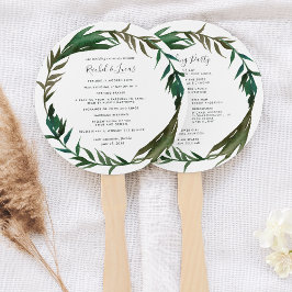 Leque Programa Palm Wreath Wedding
