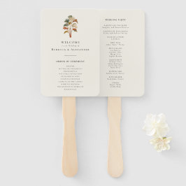 Leque Programa Personalizado de Casamento Tropical Palm