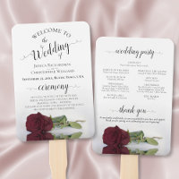 Programa Romântico de Casamento Elegante Rosa da B