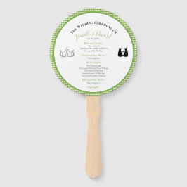 Leque Programa Romântico de Casamento Verde no Amor