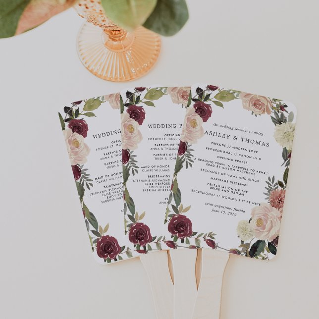 Leque Programa Rustic Bloom Wedding (Criador carregado)