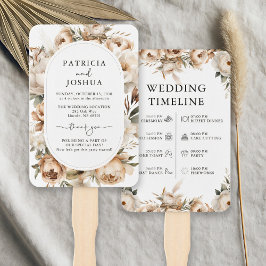 Leque Programa Rustic Boho Wedding Elegante