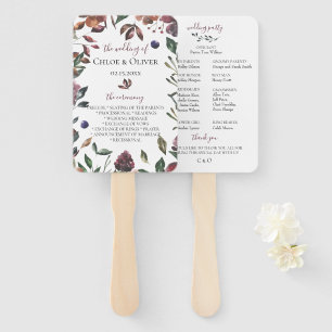 Leque Programa Rustic Botanical Wedding