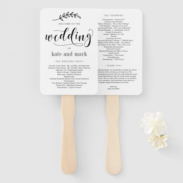 Leque Programa Rustic Elegance EDITABLE COLOR Weding Pro (Frente e Verso)