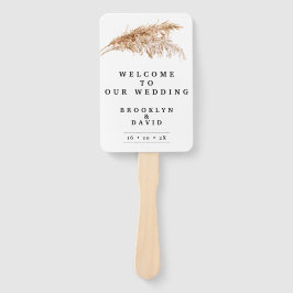 Leque Programa Rustic Pampas Grass Pictogramas Casamento