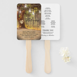 Leque Programa Rustic Tree Lake Twinkle Lights
