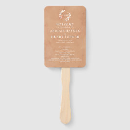 Leque Programa Rustic Watercolor Wedding