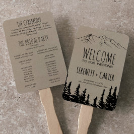 Leque Programa Rustic Woodsy Mountain Wedment