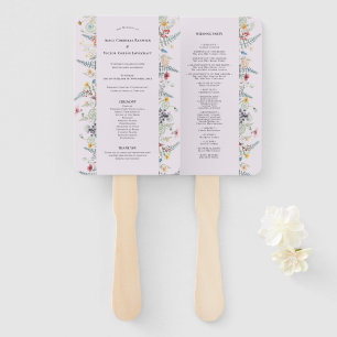 Leque Programa Simples de Casamento de Lavandas de Wildf