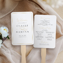 Leque Programa Simples de Casamento de Script Romântico 