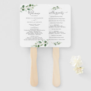 Leque Programa Simples Eucalyptus Greenery Weding