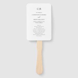 Leque Programa Tradicional de Casamento Negro e Branco