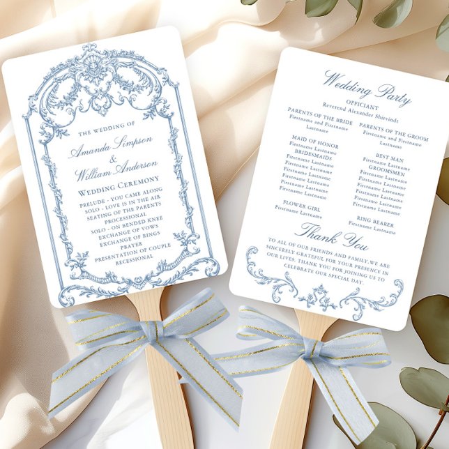 Leque Programa Vitoriano de Cerimônia de Casamento de Gr (Criador carregado)