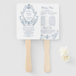 Leque Programa Vitoriano de Cerimônia de Casamento Flora