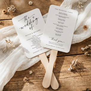 Leque Programas de Casamento Elegantes e Modernos com Ca