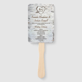 Leque Programas de Casamento Rústicos de Campo com Casca