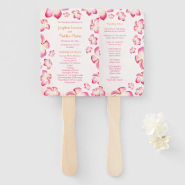 Leque Programas de Cerimônia de Casamento de Plumera Sun