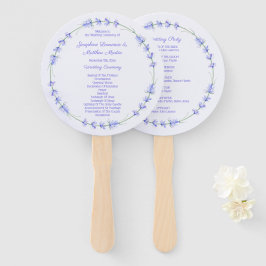 Leque Programas de Cerimônia Floral de Casamento de lava