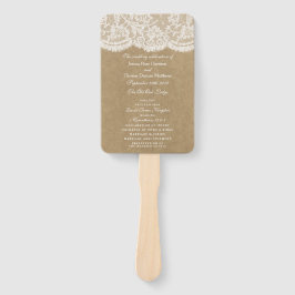 Leque Programas de Coleção de Casamentos Kraft & Lace