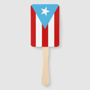 Leque Puerto Rico Flag Sky Blue
