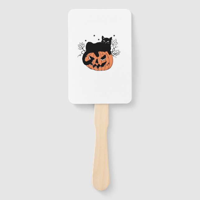 Leque Pumpkin de Gato Negro (Frente)