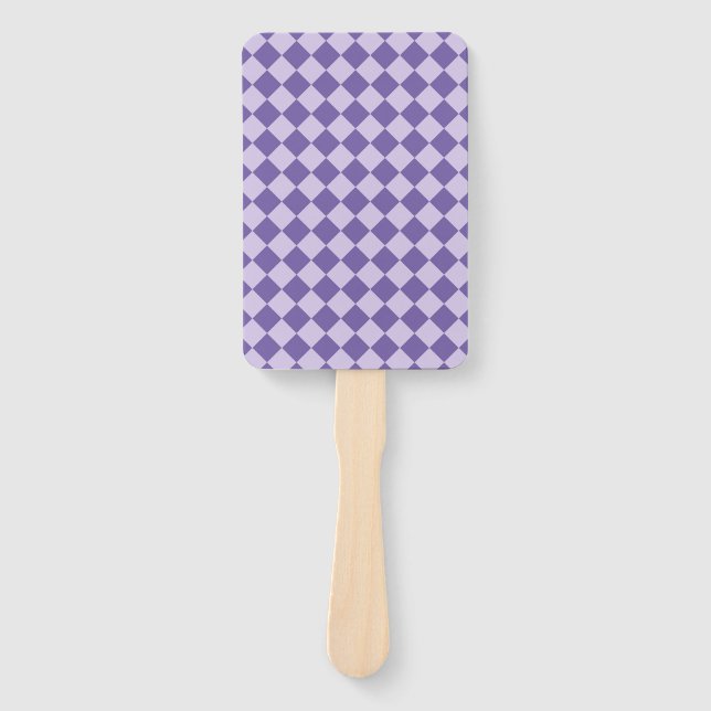 Leque Purple Checker Diamond Pattern (Frente)