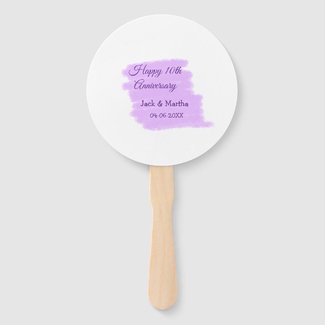 Leque Púrpura aquarela esplaquecer o 10º aniversário mod (Frente)