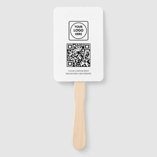 Leque QR Branco | Design Profissional de Logo Empresaria (Frente)