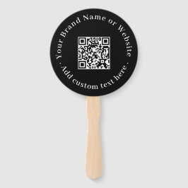 Leque QR Preto | Design Redondo Minimalista Moderno