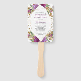 Leque Quadro geométrico Dourado de Ametist Puro