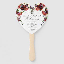 Leque Queda Marinho Floral Terracotta Cream Burgundy Rox