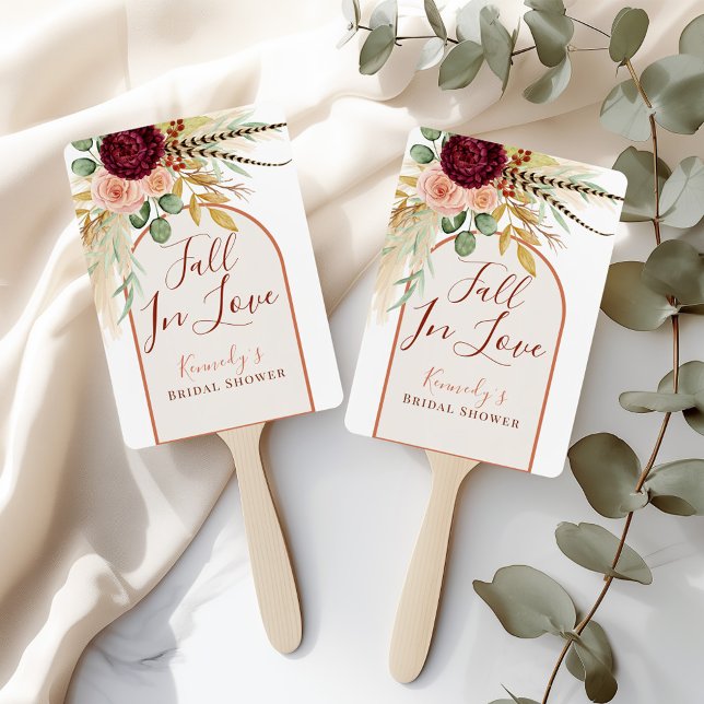 Leque Queda No Amor Arco Russo De Ferrugem Floral Bridal (Criador carregado)