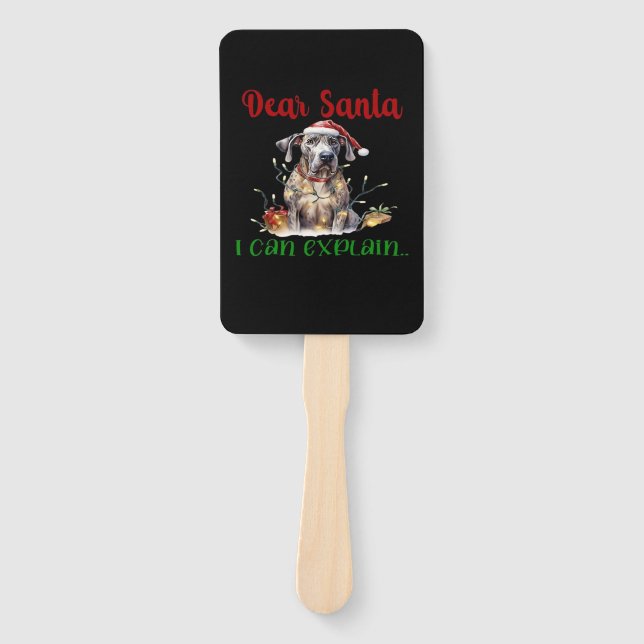 Leque Querido Papai Noel Posso Explicar Great Dane T-Shi (Frente)