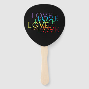 Leque RAINBOW LOVE II Paddle forma Ventilador da mão