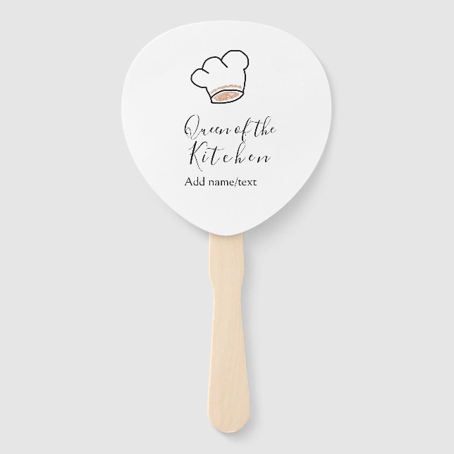 Leque Rainha da cozinha chef cozinhando adicionar nome c (Frente)