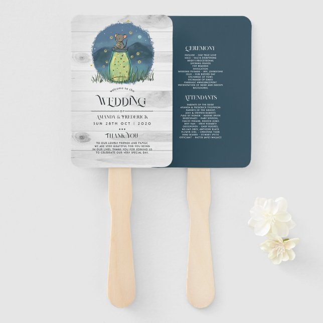 Leque Rato Russo Firefly Mason Jar (Frente e Verso)