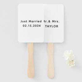 Leque Recem casados Sr. & Sra. | Monograma de Casamento